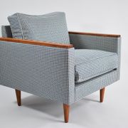 Original vintage armchair model ZWP-8 Cube, fully restored, pied de poule fabric, 1970s