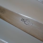 12 silver metal dessert or cheese knives