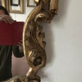 Golden mirror with gold leaf, 64 x 44 cm