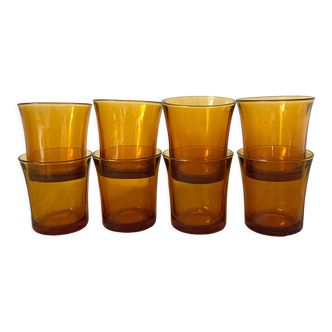 Vintage amber glasses Duralex