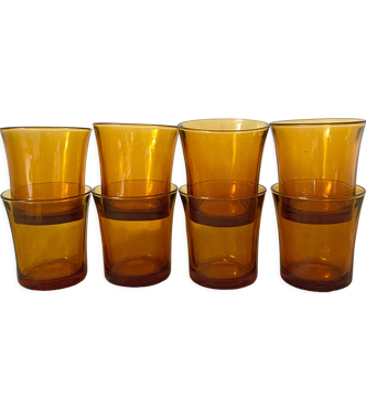 Verres ambrés vintage Duralex