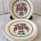 Set of 4 vintage flower dessert plates