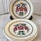 Lot de 4 assiettes à dessert vintage à fleurs