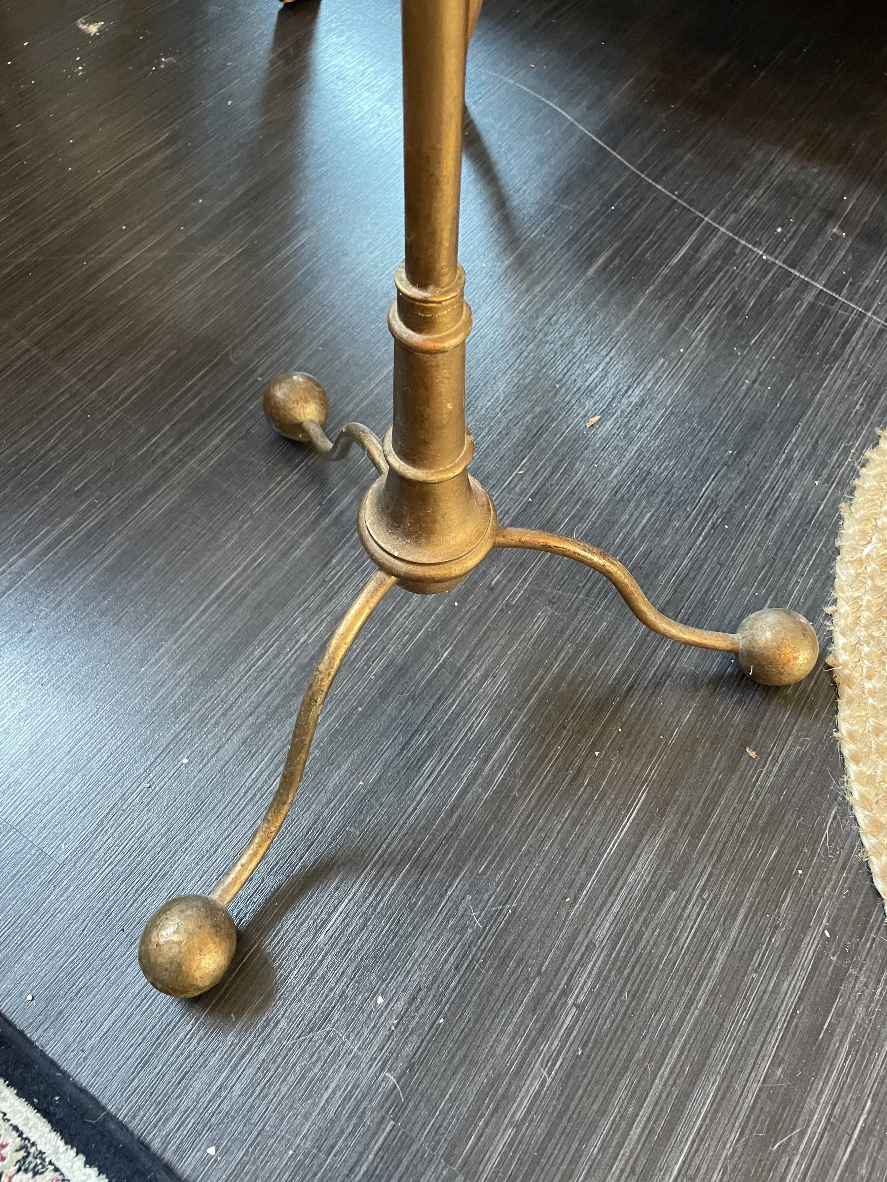 Old brass barber mirror