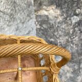 Vintage rattan bottle holder