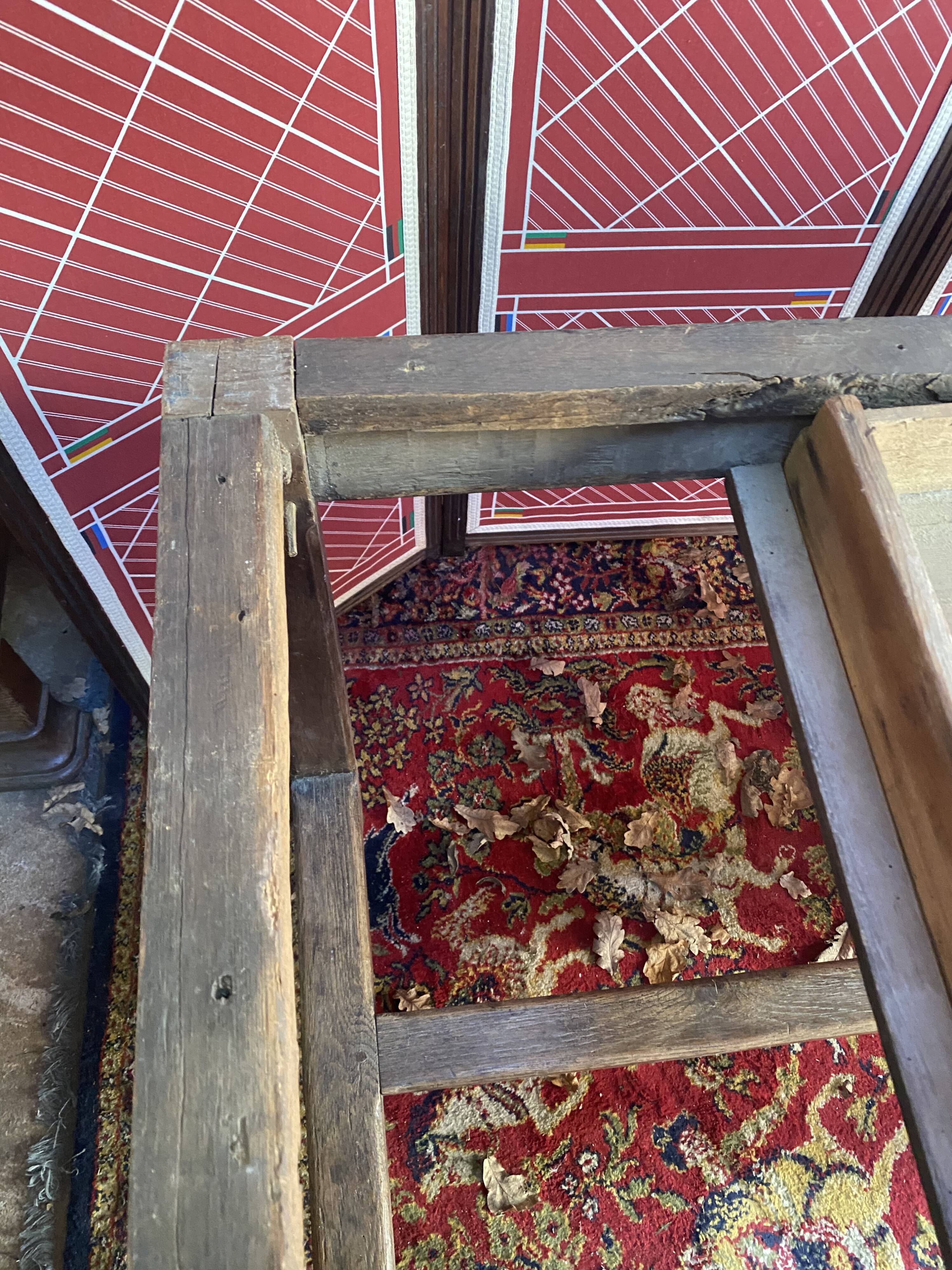 Old solid wood farmhouse table