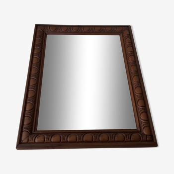 Miroir cadre bois, 39x49 cm
