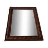 Miroir cadre bois, 39x49 cm