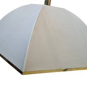 Lampadario Vintage anni '70 in Ottone e Stoffa