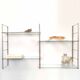 Metal and glass wall shelf