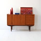 Vintage Scandinavian Teak Sideboard with Tile-Front Drawers, 1960s