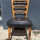 6 chaises bois et skaï noir années 60