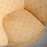 Pair of yellow vintage armchairs