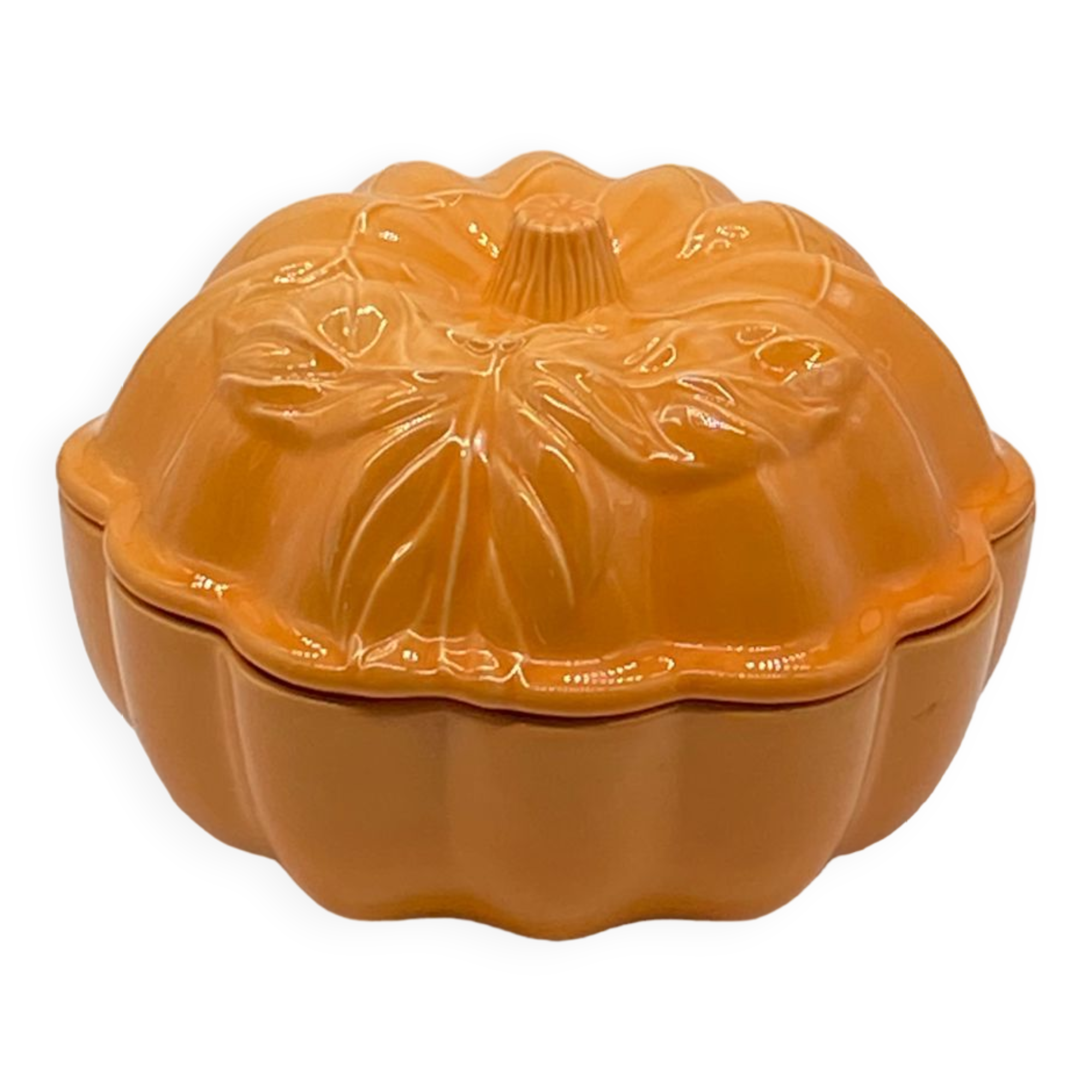 Pumpkin ceramic tureen 🎃, BCI, Brittany, vintage