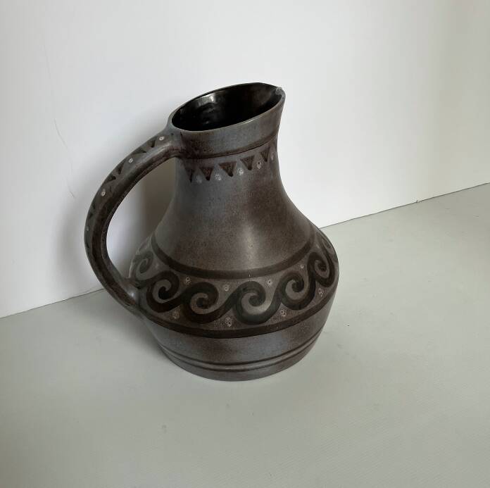 Large ceramic pitcher jug Marie-Madeleine Madeline jolly