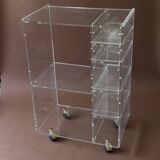 1970s acrylic furniture on wheels