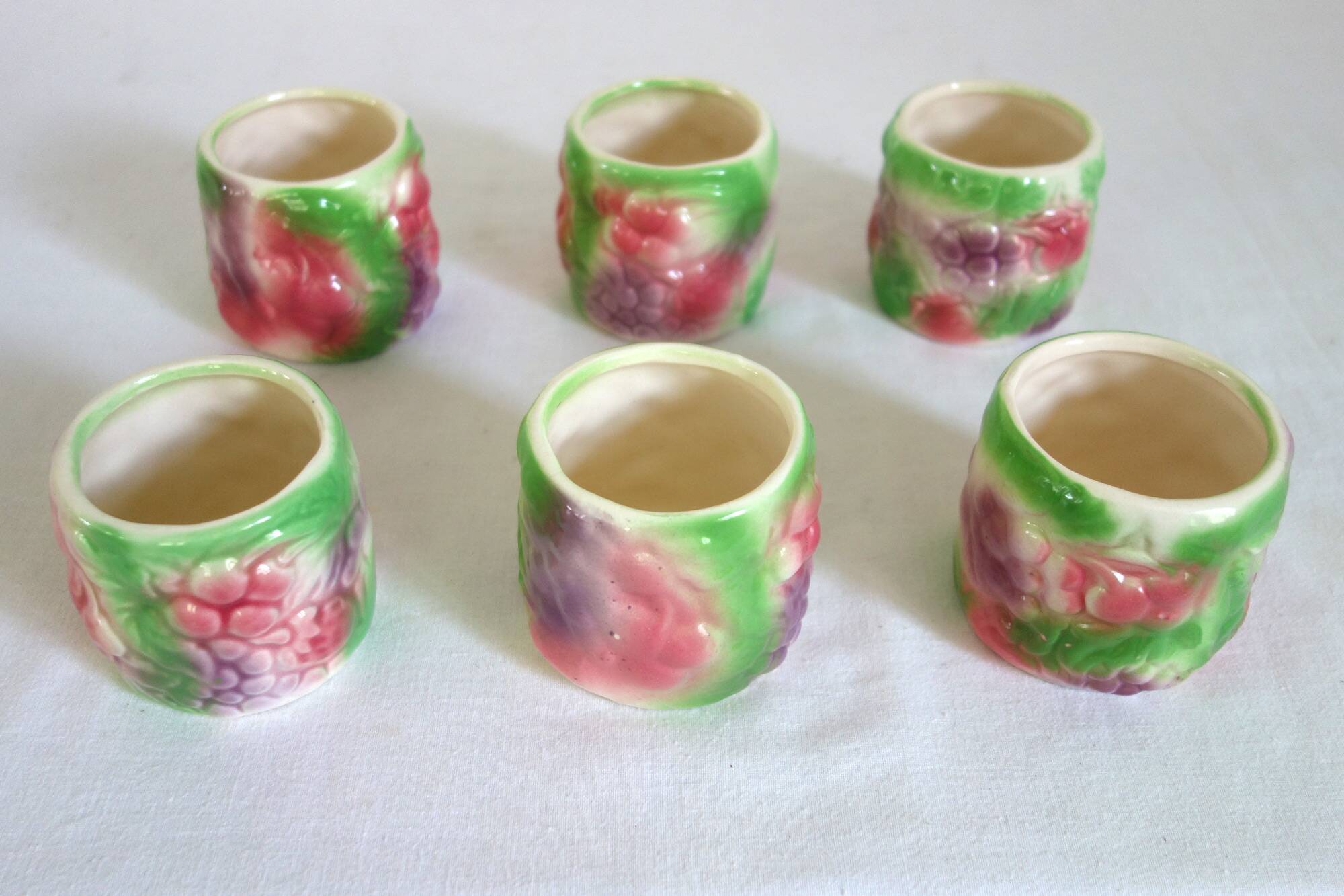 Barbotine Vintage Fruit Tea Set for 6 People
