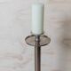 XXL vintage Art Deco candlestick - Chrome brass - Classic shape - Italy 1930s