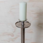 XXL vintage Art Deco candlestick - Chrome brass - Classic shape - Italy 1930s