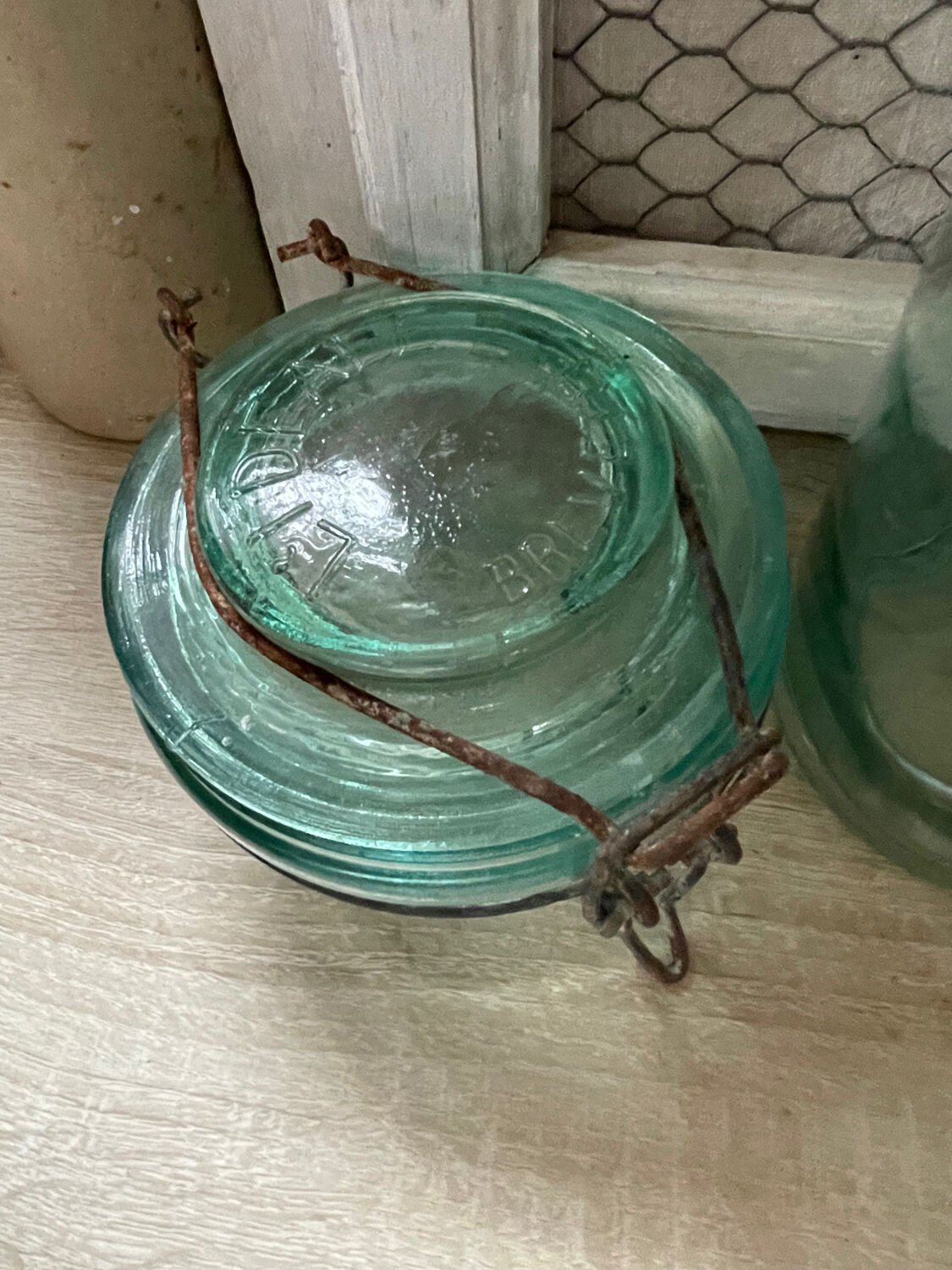 Lot de Bocaux anciens en verre