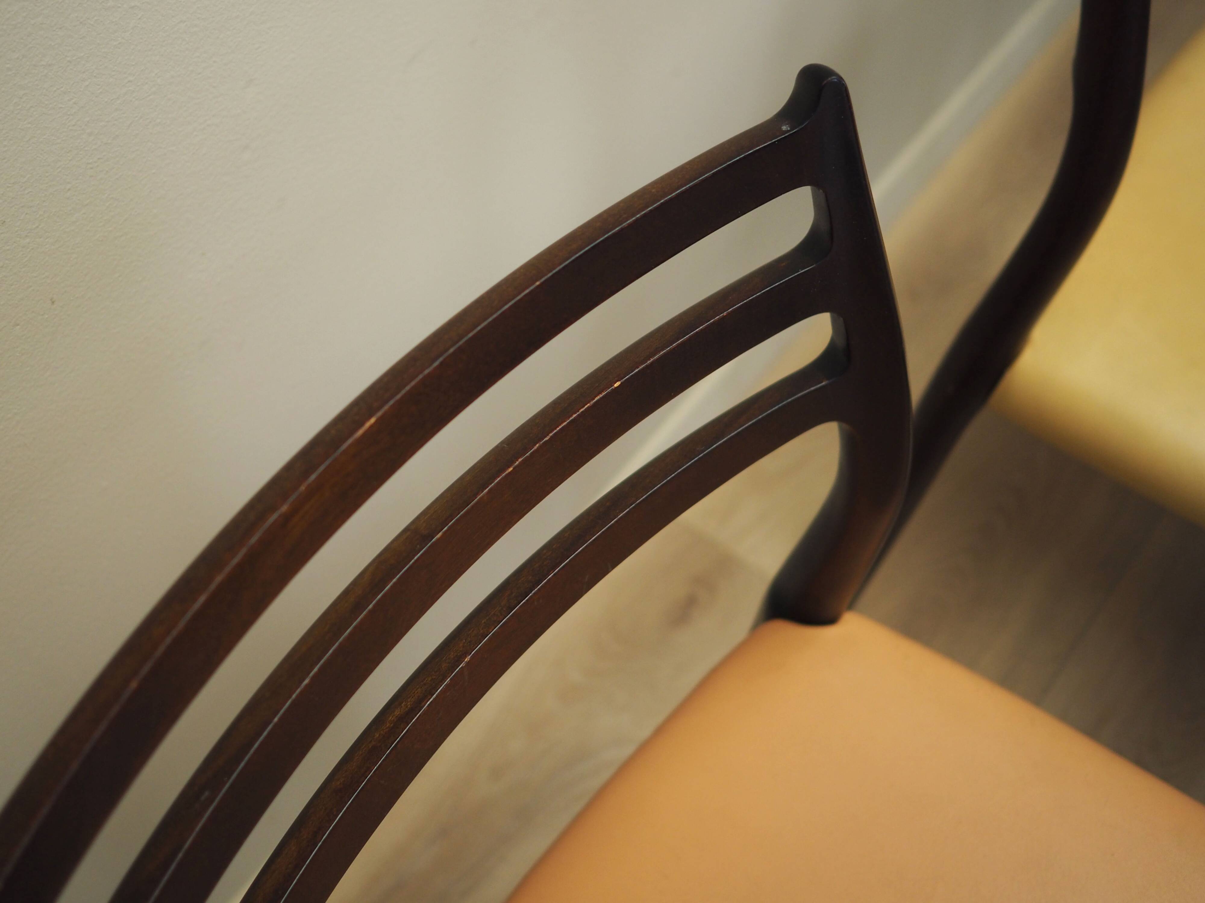 Set of six mahogany chairs, Danish design, 1960s, designer: Niels Otto Møll