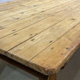 Early 20th-century farmhouse table made of fir, elm, and chestnut.