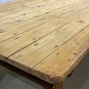 Early 20th-century farmhouse table made of fir, elm, and chestnut.