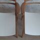 Pair of 1950s compass leg armchairs.
