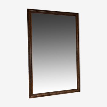 Art deco mirror with wooden frame