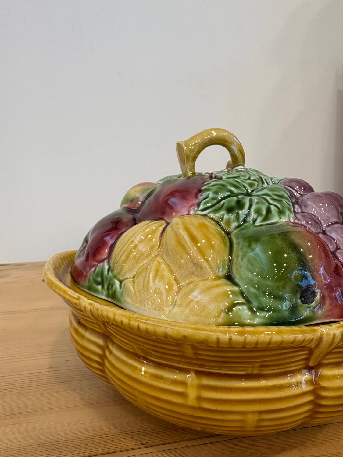 Sarreguemines 5183 barbotine compote dish