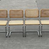 Set of 4 chairs model Cesca B32 designed by Marcel Breuer design