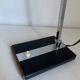 Grande lampe vintage 1960 eyeball design noir et bois bureau - 50 cm