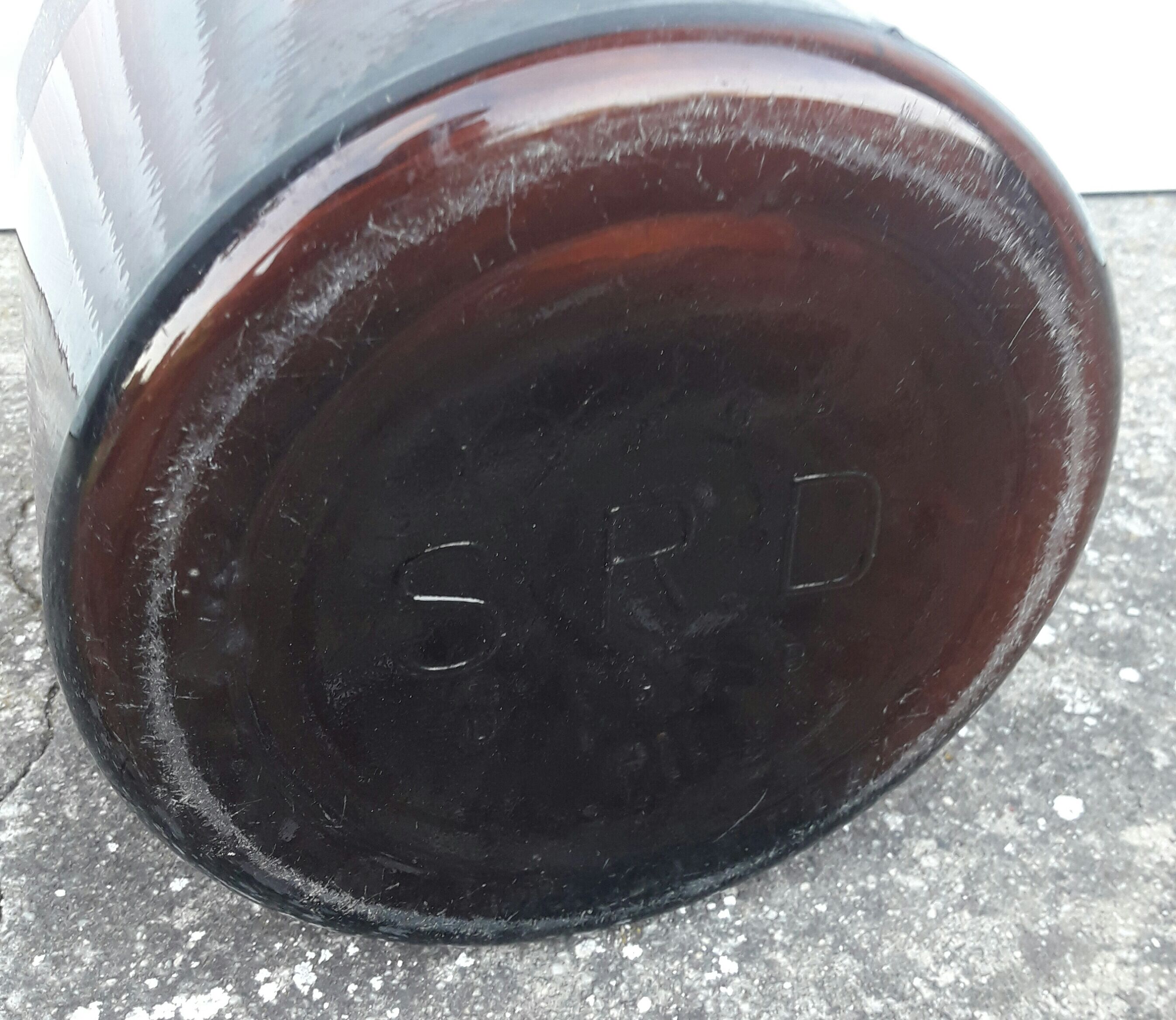 old brown glass bottle SRD