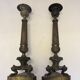 Paire de flambeaux anciens en bronze