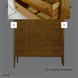 Commande en noyer du milieu du siècle Tallboy