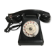 Old telephone black Bakelite transparent dial 40s 50 vintage