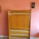 Secrétaire vintage en bois et rotin