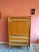 Secrétaire vintage en bois et rotin