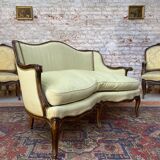 Sofa in natural wood style Louis XV XIX th century