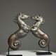 Hippocampes en bronze sur socle 1960