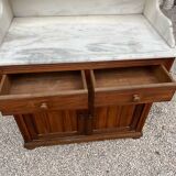 Vintage white marble bathroom cabinet 1950