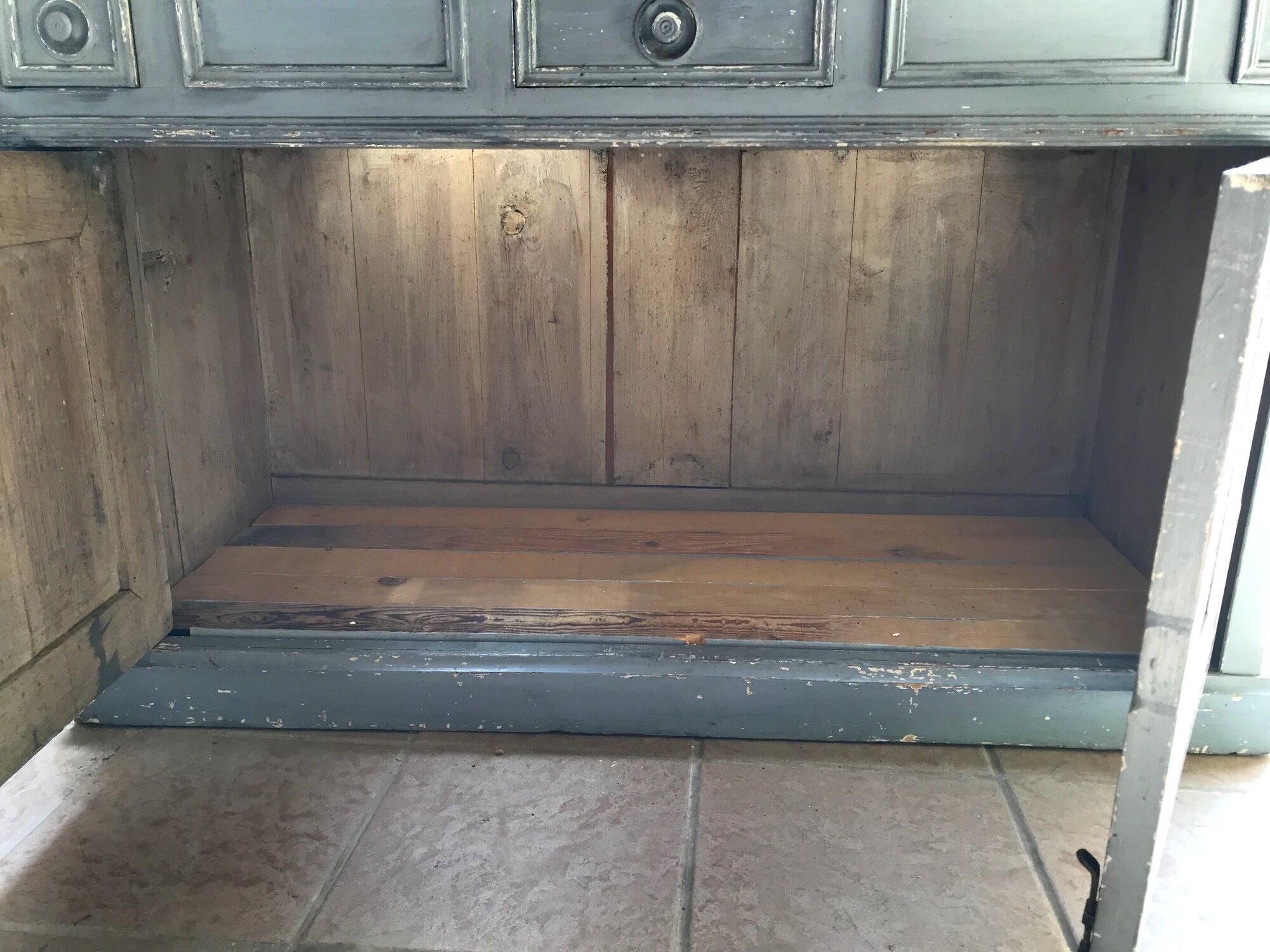 Antique bathroom furniture double sink marble top