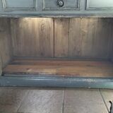 Antique bathroom furniture double sink marble top