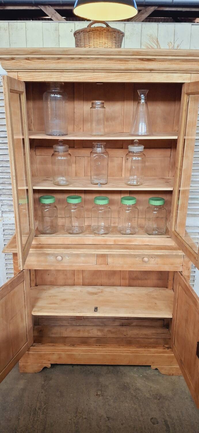 Two-piece glass-fronted buffet