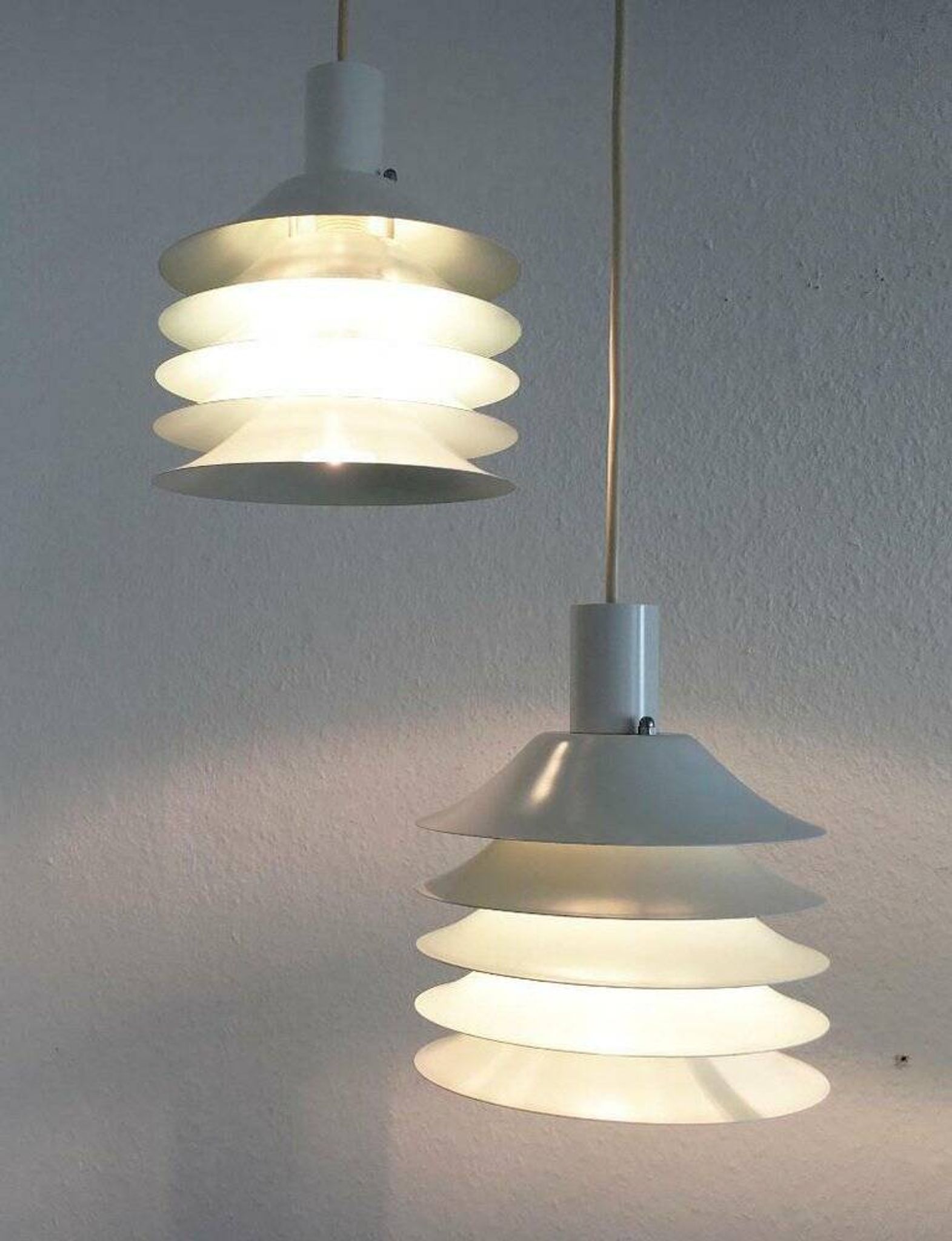 Danish mid-century lamellar suspensions by Lyfa, 1960s, set of 2.