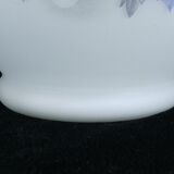 Vintage vintage floral decoration opaque glass vase 50 years