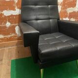 Pair of vintage leather armchairs