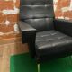 Pair of vintage leather armchairs