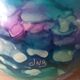 Large lacquered glass ball vase signed Jean-Noël Bouillet