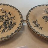 Set of 6 deep plates from Gien "chardons"